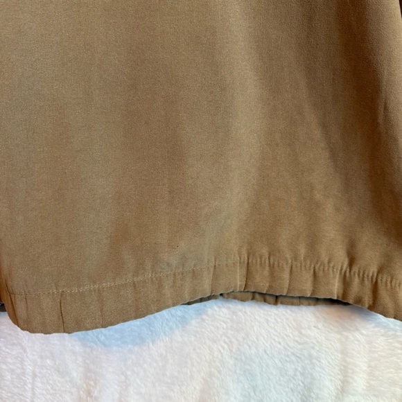 London Fog Suede Hooded Parka Zip Up Jacket Size Large - Picture 14 of 16